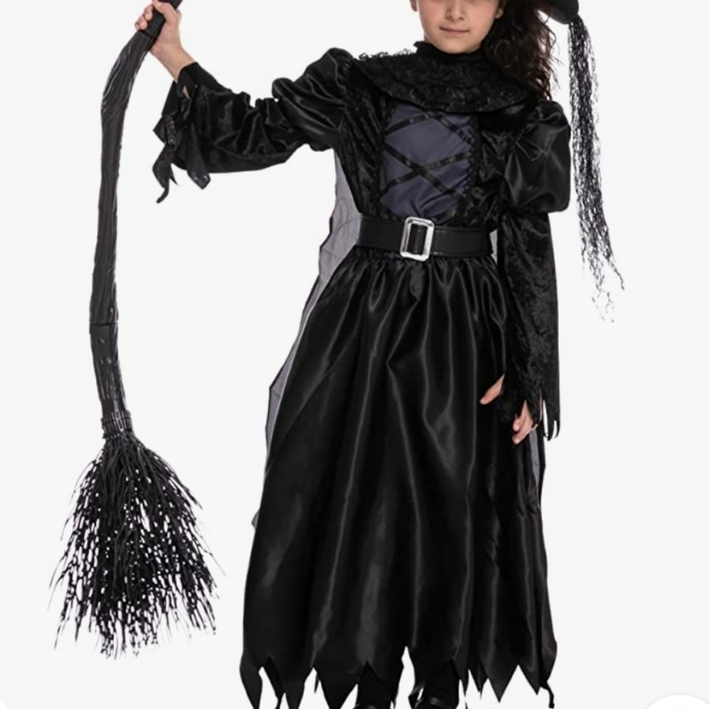 Spooktacular Creations Black Witch or Vampire Dress for Halloween Size S